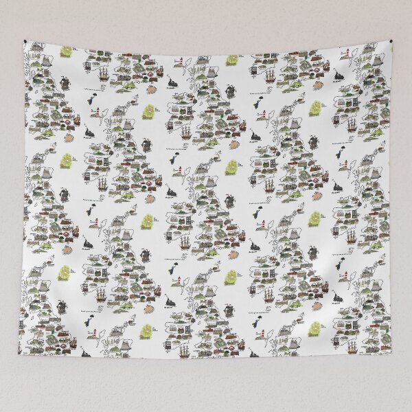 Item preview, A Literary Map of the UK and Ireland  designed and sold by ihhman.