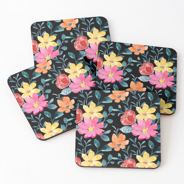 Item preview, watercolor colorful African daisy flower pattern designed and sold by PrixSympa.