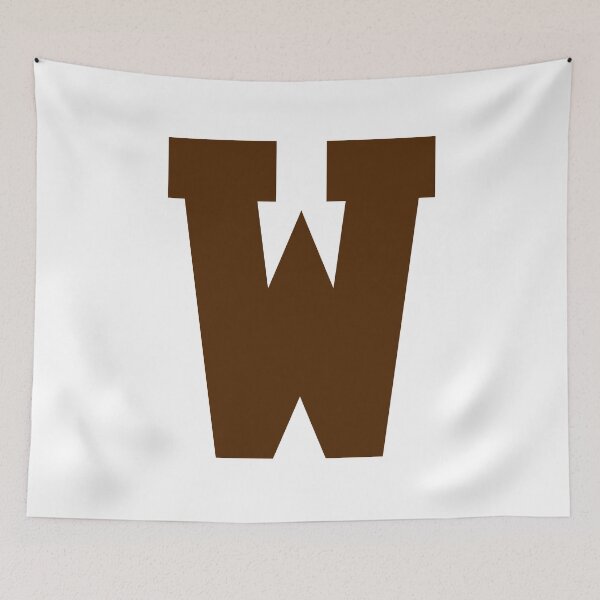 Item preview, Alphabet, Brown W, Sports letter W designed and sold by TheCultStuff.