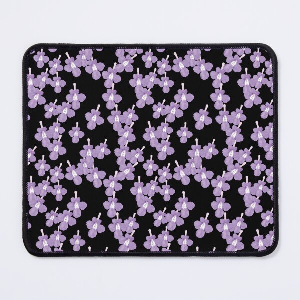 Item preview, Purple flower pattern on black designed and sold by Tanya Mihe.
