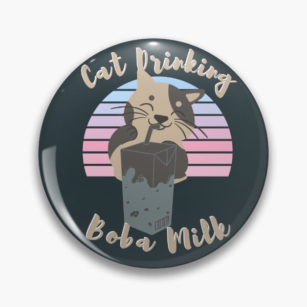 Item preview, Cat Drinking Boba Milk - Cat Drinking - Cat Lovers designed and sold by designerpriti.