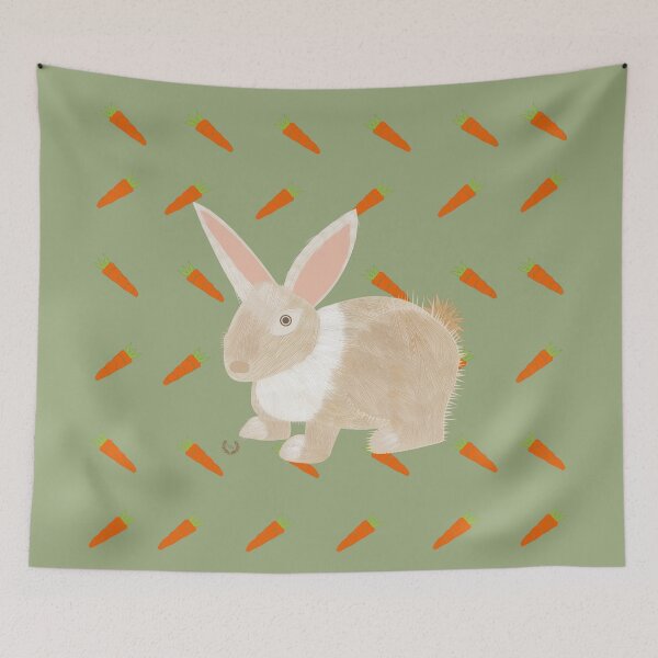 Item preview, Bunny Pattern with Carrots designed and sold by Carmelagaminde.
