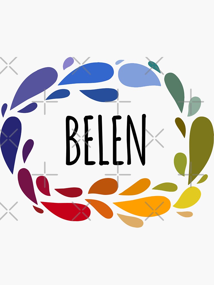 "Belen Name Cute Colorful Gift Named Belen" Sticker for Sale by
