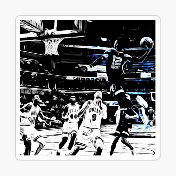 Ja Morant Logo Design Jersey Sticker for Sale by SaySth