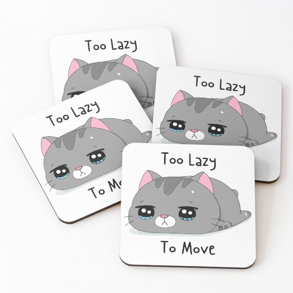 Item preview, Too Lazy To Move Cute Chartreux Grey Cat designed and sold by quinellie.