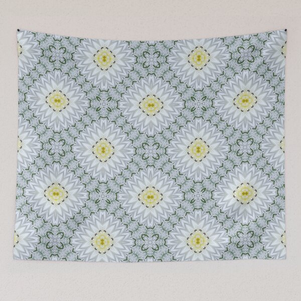 Item preview, Lemon and Grey Medallions 1 designed and sold by JillyBeanDesign.