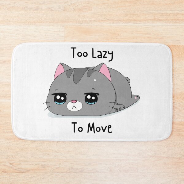 Item preview, Too Lazy To Move Cute Chartreux Grey Cat designed and sold by quinellie.