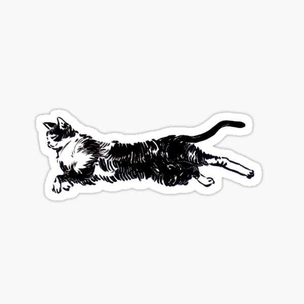 Flying cat Pegatina