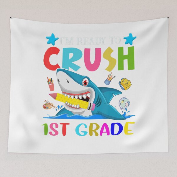 Item preview, I'm Ready To Crush 1st Grade Shark Boys Kids Back To School . designed and sold by HerbertKuhn112.