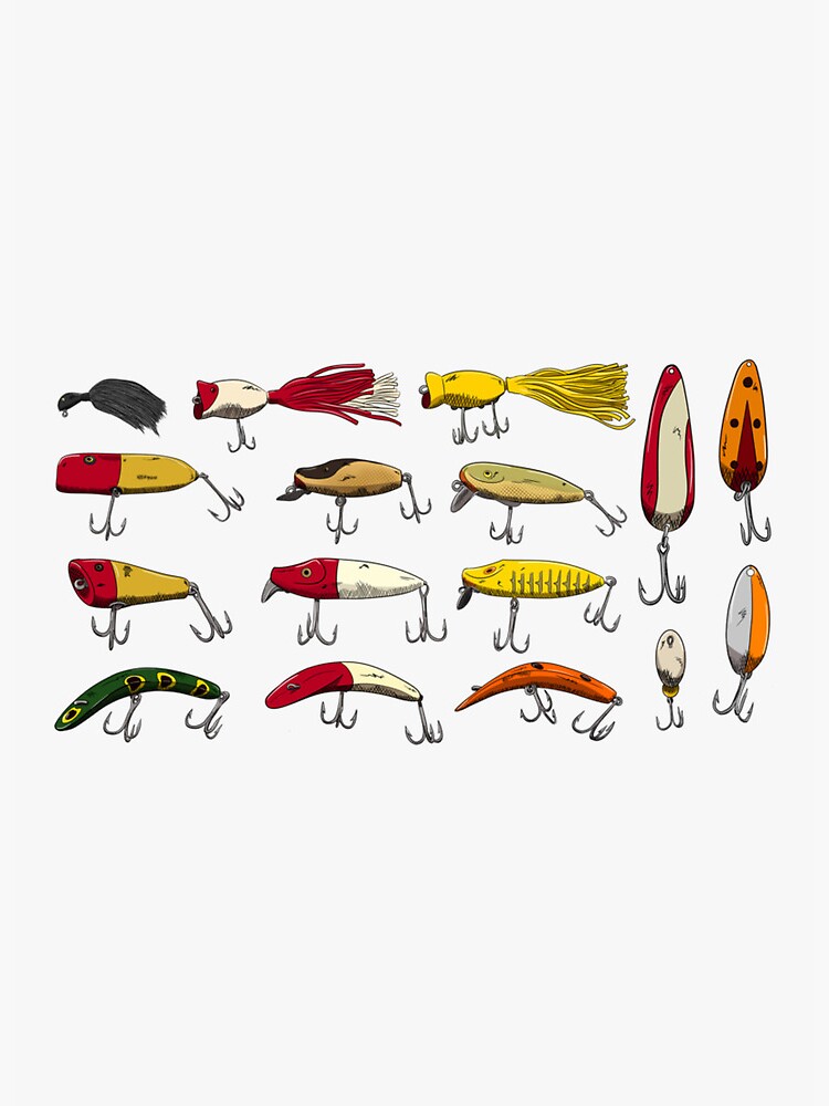 Antique Fishing Tackle and Lures, Perfect Gift Art Board Print for Sale by  Hongterry