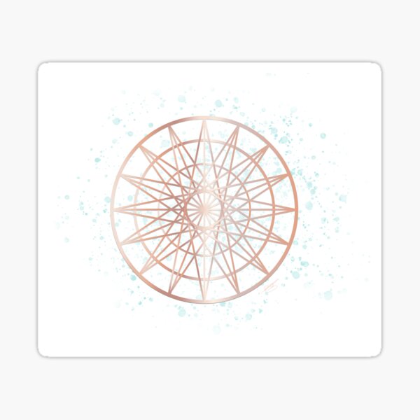 Item preview, Sun geometric rose gold watercolor designed and sold by ESDesignsNL.