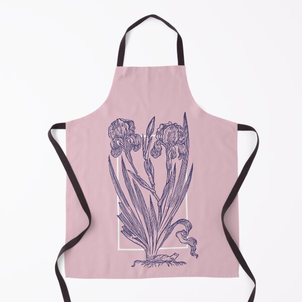 Item preview, Spanish Iris woodcut print - pink & blue designed and sold by Laraus.