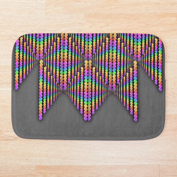 Item preview, Vibrant colorful rainbow hexagon pattern with gray background designed and sold by CiniArt.