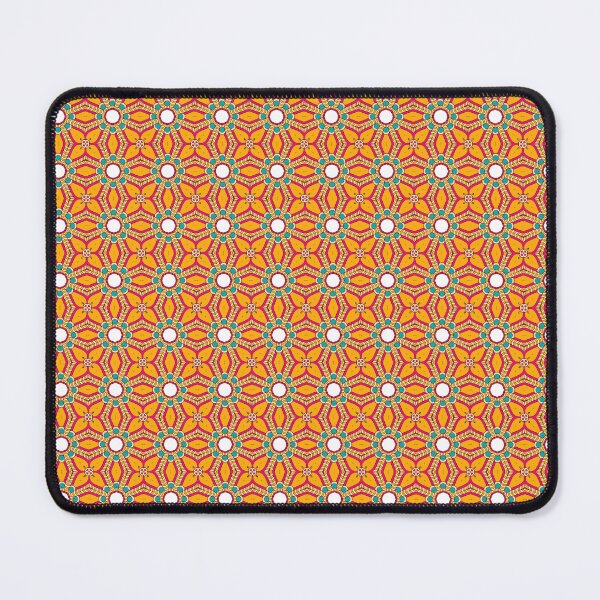 Item preview, Mustard floral seamless geometric pattern designed and sold by TheCosmoWest.