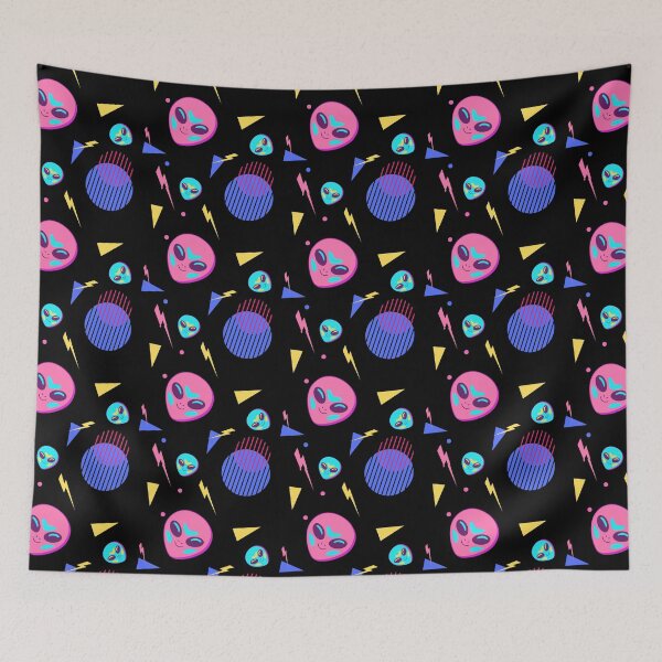 Item preview, 80s alien pattern designed and sold by CameleonDesign.