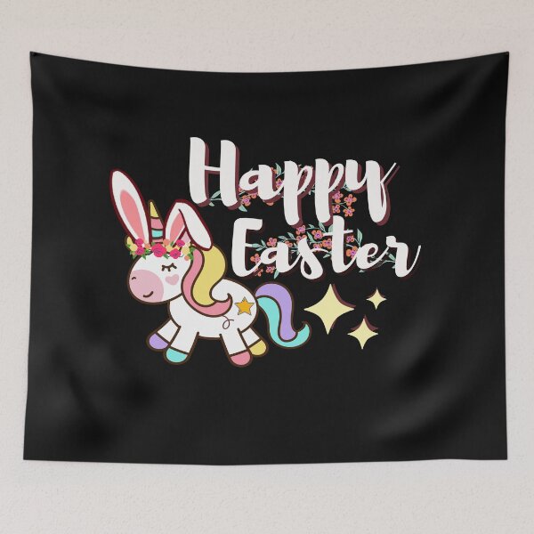 Item preview, Cute Unicorn Rabbit Happy Easter Design designed and sold by SimplyCarms.