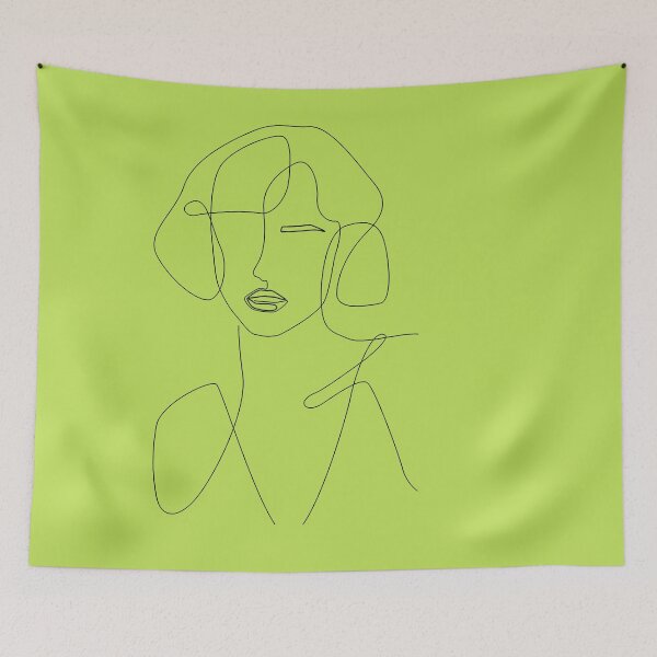 Item preview, Face Outline Feminist Artwork Single Lined Woman Minimalist High designed and sold by blackspiderkid.