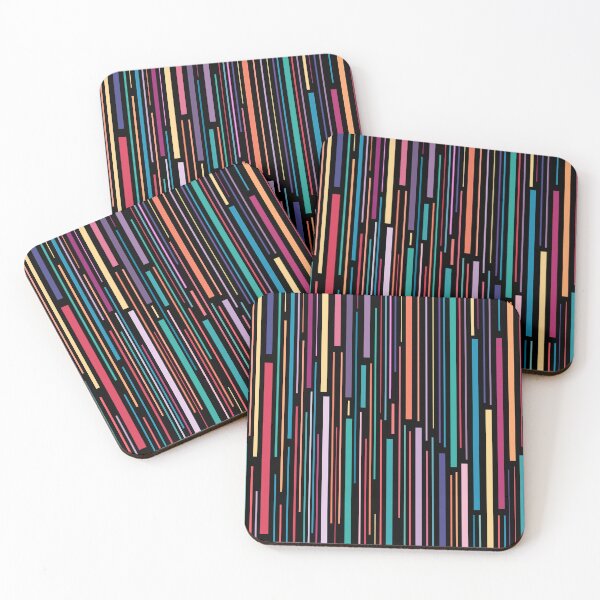 Item preview, Colorful vertical stripes with black background designed and sold by TheCosmoWest.