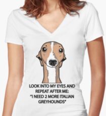 I Need 2 More Italian Greyhounds Women's Fitted V-Neck T-Shirt
