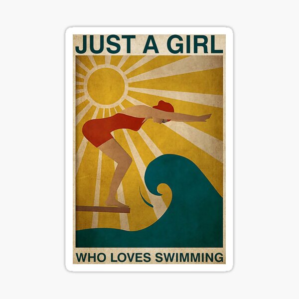 Aperçu de l'œuvre Natation Juste une fille qui aime nager créée et vendue par aFloriya1987.