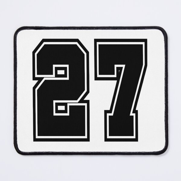 Item preview, 27 shirt number number college style designed and sold by GeogDesigns.
