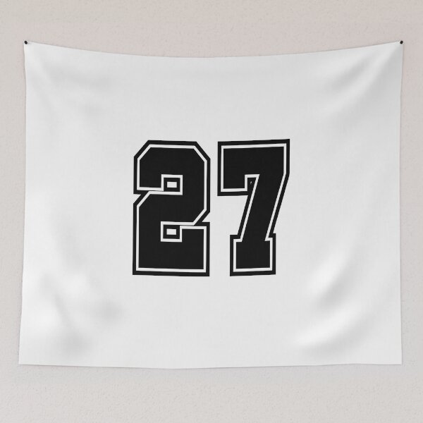Item preview, 27 shirt number number college style designed and sold by GeogDesigns.