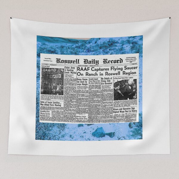 Item preview, "Roswell UFO July 8th, 1947"- Newspaper designed and sold by TeaMugPhrases.