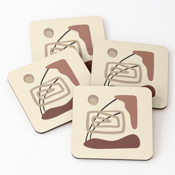 Item preview, Minimal Modern  Abstract Shapes  Warm Tones  Design designed and sold by zedonee.