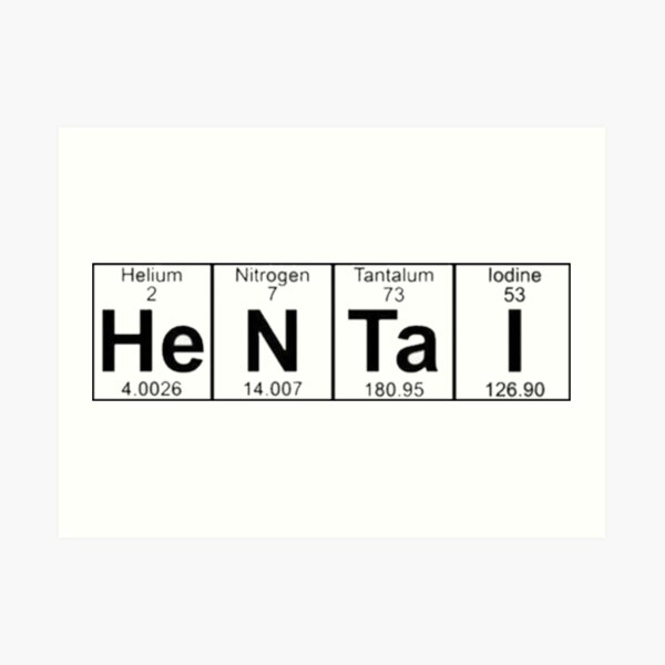 Tabla periódica hentai Lámina artística