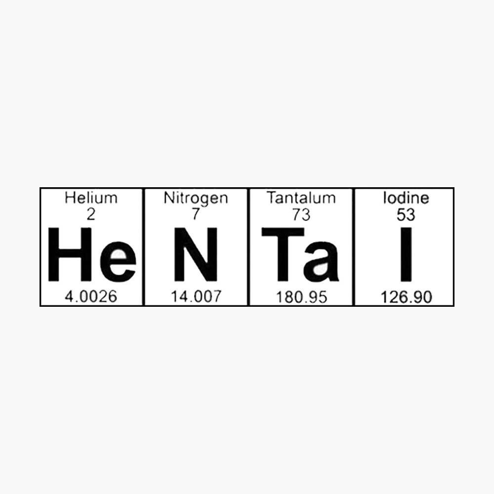 Hentai on periodic table