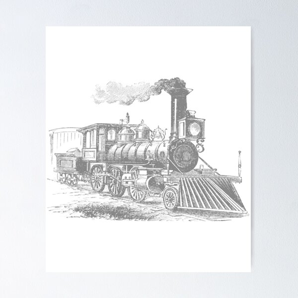 Item preview, Vintage Steam Train Railway Locomotive designed and sold by SanaiColton.