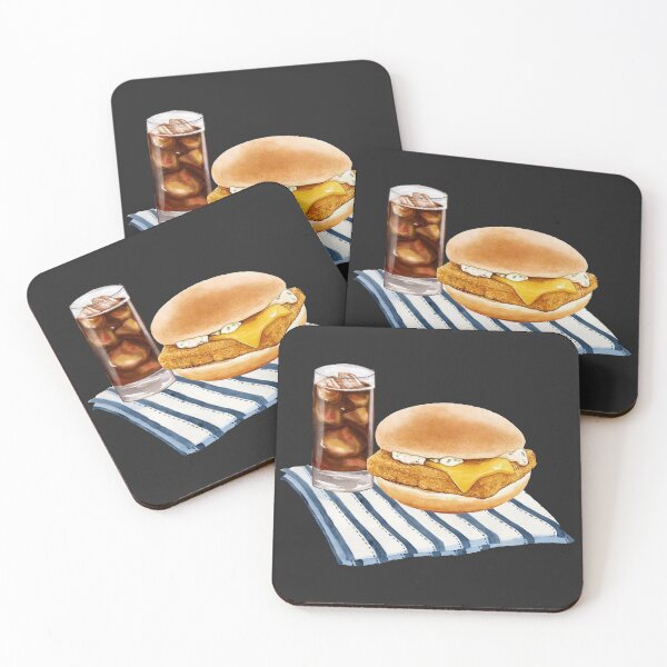 Item preview, Crispy Fish Burger and Soft Drink designed and sold by Alicia Chee.