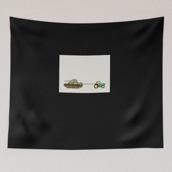 Item preview, Tractor pulling a tank, I stand with Ukraine. All profit donated to humanitarian aid charity organiz designed and sold by Rainsberger.