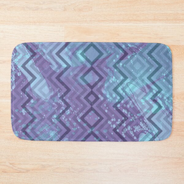 Item preview, Blue Zig Zag Geometric Textured Patterend designed and sold by LusDigiArt.