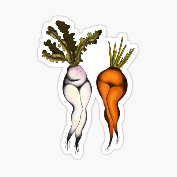 Funny vegetables Glossy Sticker