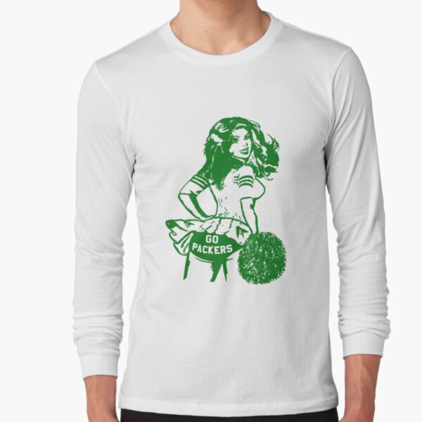 Green Bay Cheerleader Vintage Fan Design Long Sleeve T-Shirt