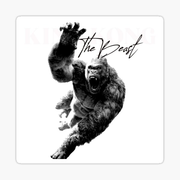 "King Kong" Sticker by yrnadat Redbubble