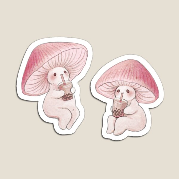 Item preview, Mycena Mushrooms with Boba Tea designed and sold by Fairydrop.