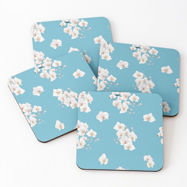 Item preview, White Lily Watercolor Flower on Atomizer Light Blue  designed and sold by HiddenPuppets.