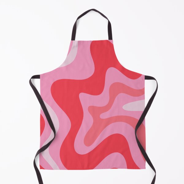 Item preview, Retro Liquid Swirl Abstract Pattern Square in Bright Cherry Red and Pink designed and sold by kierkegaard.