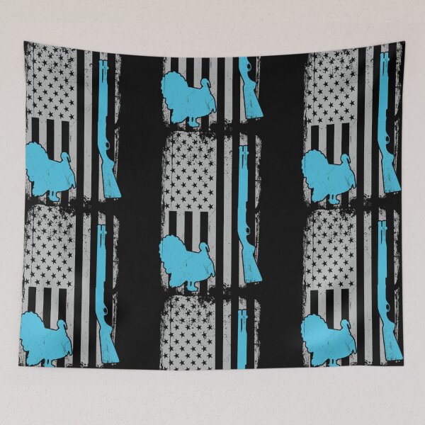 Item preview, Turkey Hunting with a Shotgun - US American Flag - Wild Gobbler Shotgunning - Hunter Guide Outfitter designed and sold by LilianaMoore.