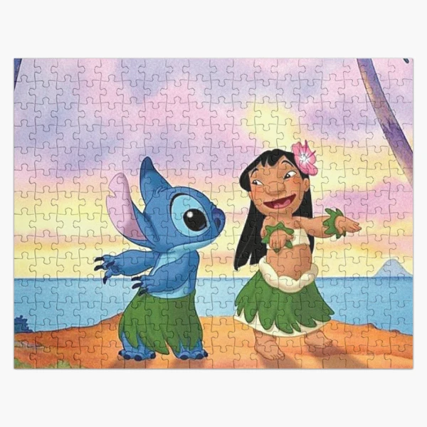 Stitch and Angel love Jigsaw Puzzle for Sale by Conniecn1