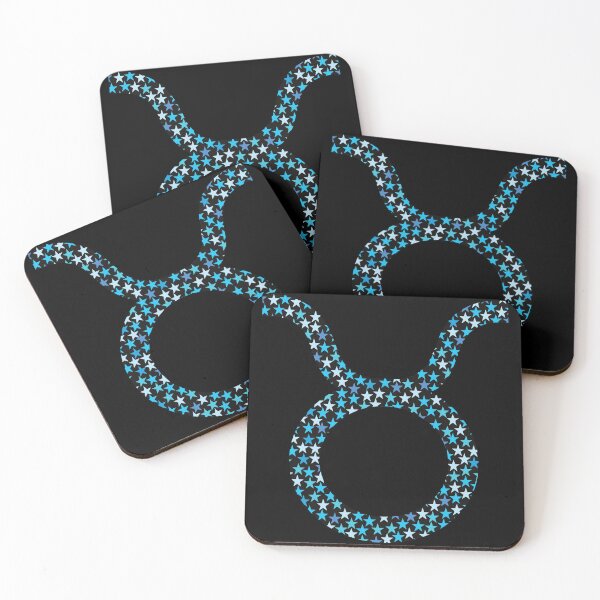 Item preview, Taurus Astrological Sign with Blue Stars in Black designed and sold by geraldineMS.