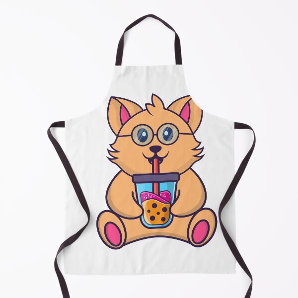 Item preview, cat  cute drinking boba milk  designed and sold by Reo12.