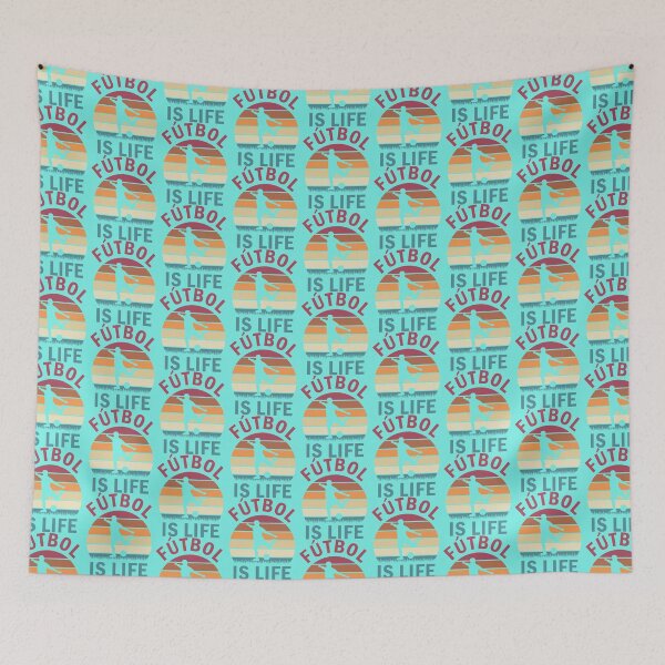 Item preview, Fútbol Is Life Football and Soccer Lover Vintage Retro Sunset designed and sold by AlexLam2.
