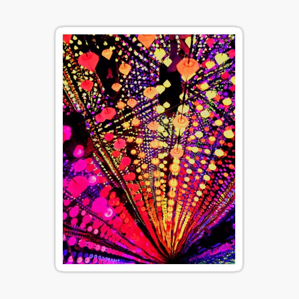 Lightshow In A Museum Sticker For Sale By Lamirabelle Redbubble