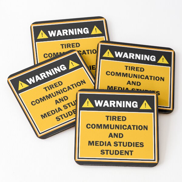 Item preview, Warning tired communication and media studies student designed and sold by mejtstupor.