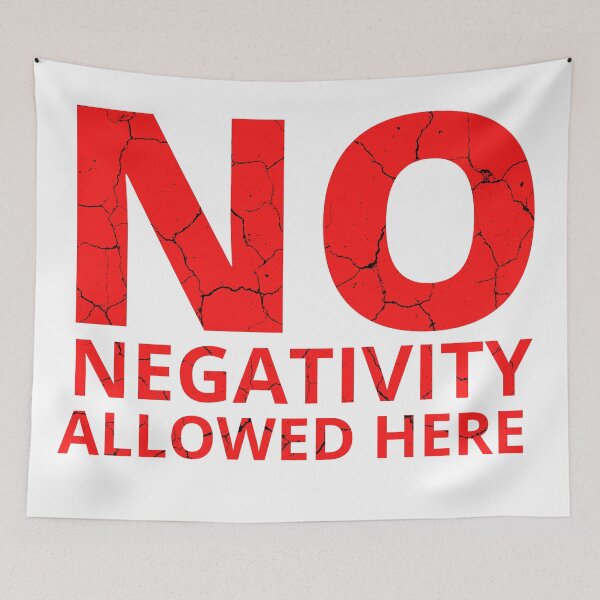 Item preview, NO NEGATIVITY ALLOWED HERE distressed light  designed and sold by KingsManKind.
