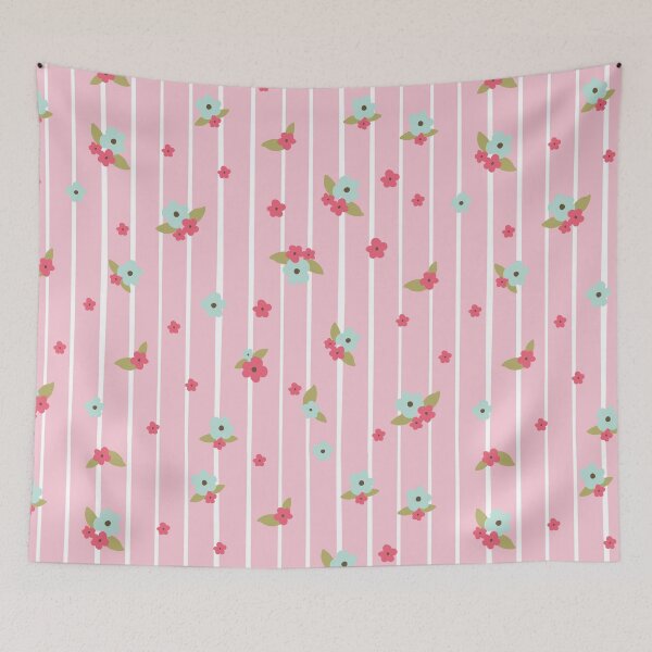 Item preview, Pinky Stripes and Flowers Pattern designed and sold by Terelaska.