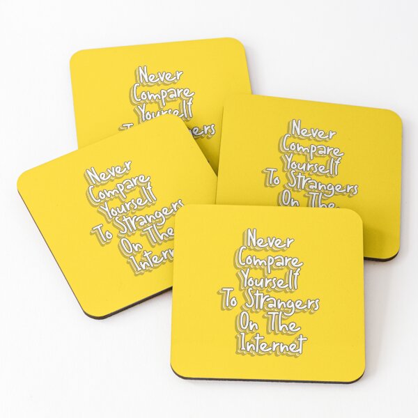 Item preview, Never Compare Yourself To Strangers On The Internet, Stop Comparing Yourself, Don't Stop Believe In Yourself, Lettering typography quote designed and sold by Quotesigner.